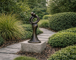 Bronzen beeld abstract
