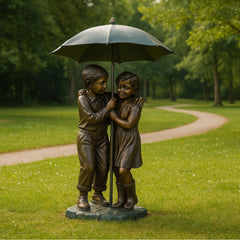 Bronzen beeld kinderen