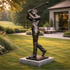 Bronzen golfspeler