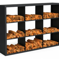 Stalen houtopslag
