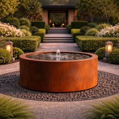 Watertafel cortenstaal rond - Doika