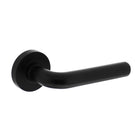 Intersteel Door handle Agatha on rosette ø53x8mm matt black