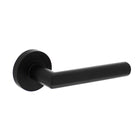 Intersteel Door handle Bastian on rosette ø52x10mm black