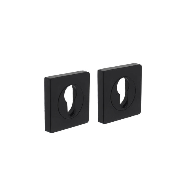 Intersteel Rosette profile cylinder hole square extended matt black