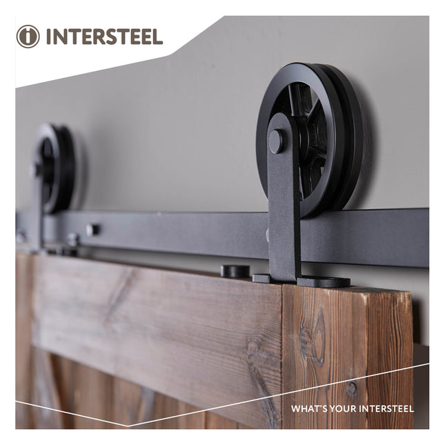 Intersteel Sliding door system Wheel Top matt black