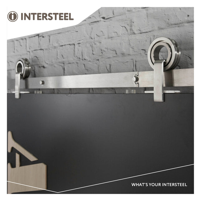 Intersteel Sliding door system Modern Top brushed stainless steel