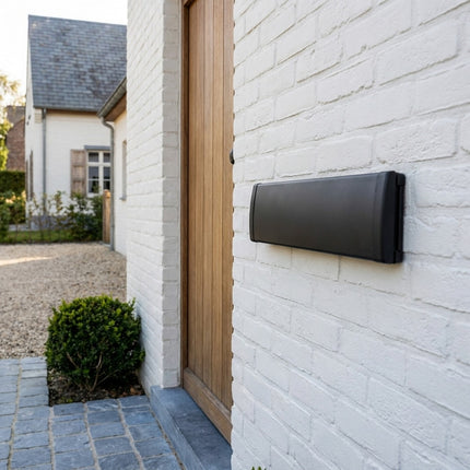 Practo Garden Brievenbusklep Met schacht Zwart