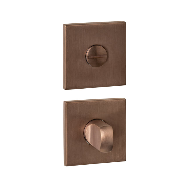 Intersteel WC closure concealed 53x53x6mm with pin 6-8mm PVD bronze