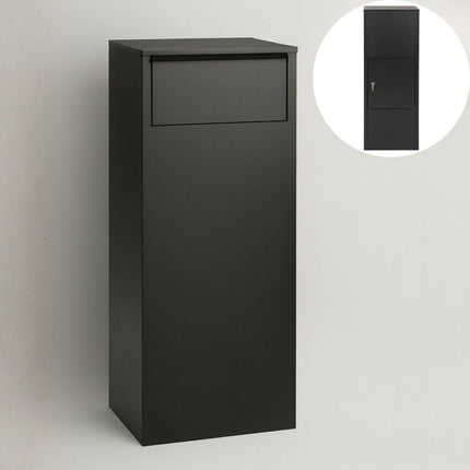Bastion Buzón para Paquetes a Prueba de Caracoles – Apertura Trasera Negro Mate