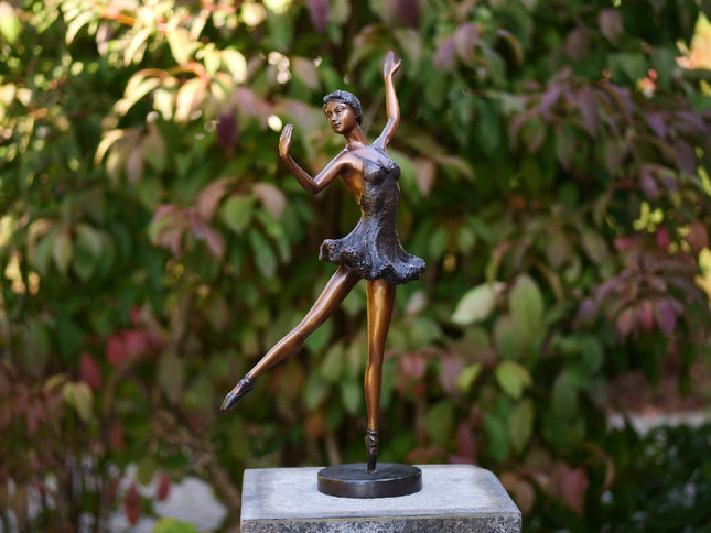 Bronzen beeld Ballerina bruin 51x12x28cm