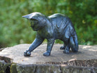 Bronzen beeld Kat met bal 20x13x21cm
