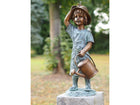 Bronzen beeld Meisje met gieter 60x23x24cm