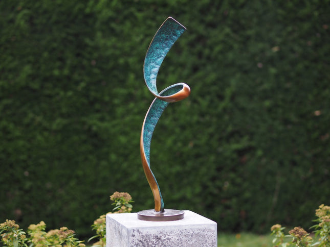 Bronzen beeld Modern sculptuur 'HELIX' 56x13x13cm