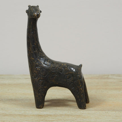 Bronzen beeld Kleine giraf 17x5x9cm
