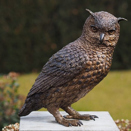 Bronzen beeld Uil 30x15x28cm