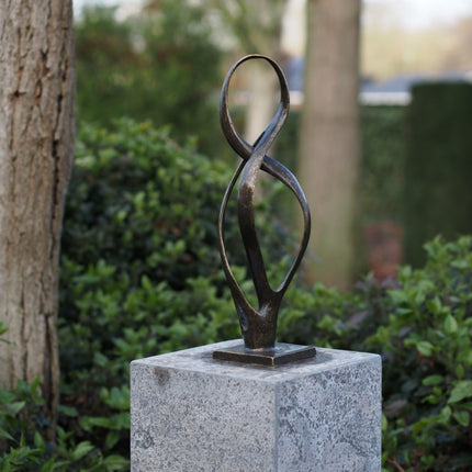 Bronzen beeld Abstract sculptuur 42x13x13cm