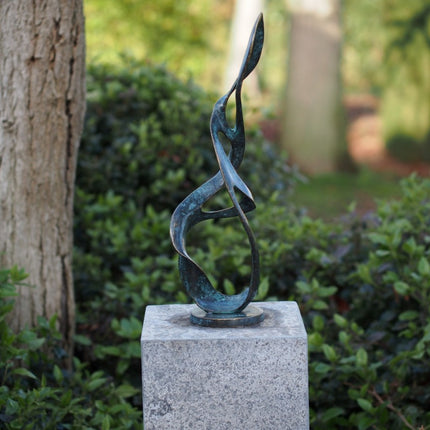 Bronzen beeld Abstract sculptuur 49x12x15cm