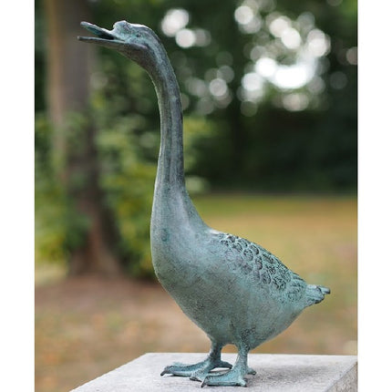 Bronzen beeld Gans 38cm 38x14x27cm