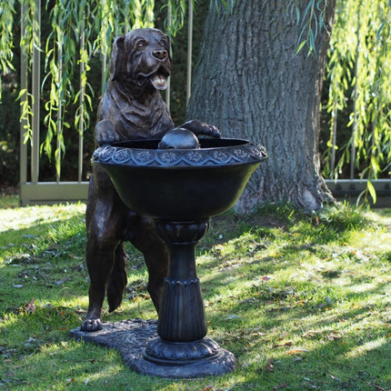 Bronzen beeld Hond met fontein 115x60x100cm 65kg