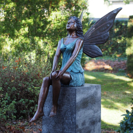 Bronzen beeld Fee groot 140x50x55cm 31kg