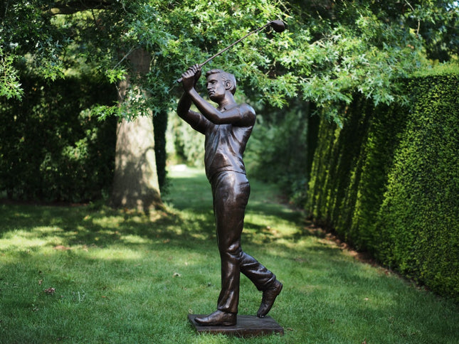 Bronzen beeld Golfspeler 220x70x55cm