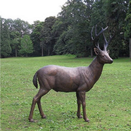 Bronzen beeld Hert mannelijk 135x35x102cm 50kg