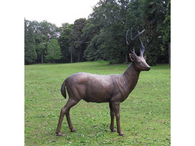 Bronzen beeld Hert mannelijk 135x35x102cm 50kg