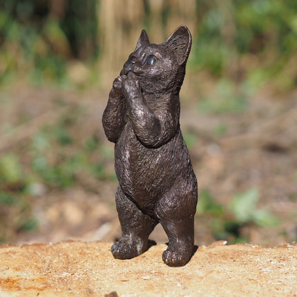 Bronzen beeld Kitten 24x9x9cm