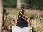 Bronzen beeld Zittende vrouw 0x0x0cm