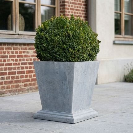 Conische arduinen plantenbak met voet 50x35x55 cm