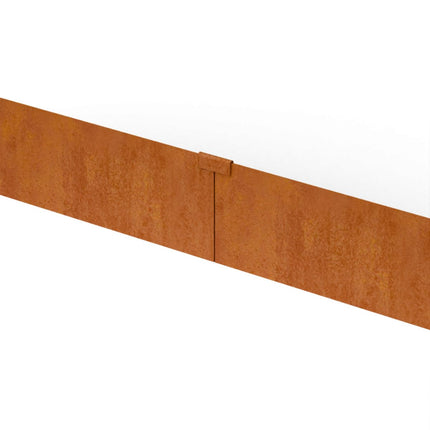 Cortenstaal Kantopsluiting 150x15cm 2mm dik - Afboording