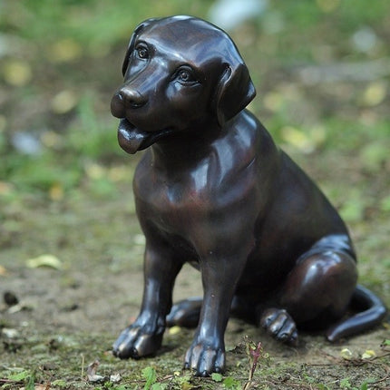 Bronzen beeld Kleine labrador 24x15x22cm