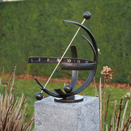 Bronzen Zonnewijzer 3 bogen 47x37x37cm