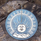 Bronzen Platte zonnewijzer zon 9x26x26cm