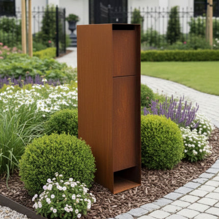 Buzón de paquetes Geroba Pakun de acero corten