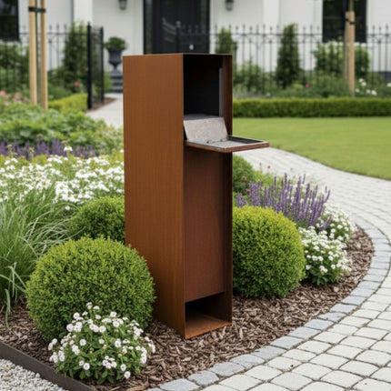 Buzón de paquetes Geroba Pakun de acero corten