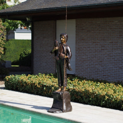 Bronzen beeld Visser 230x60x45cm 56kg