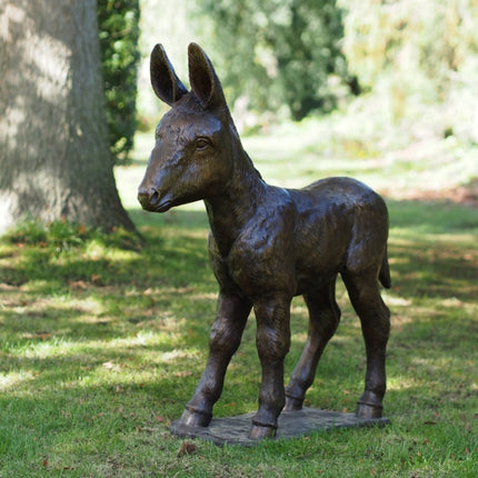 Estatua de bronce de burro 93x30x90cm 29kg