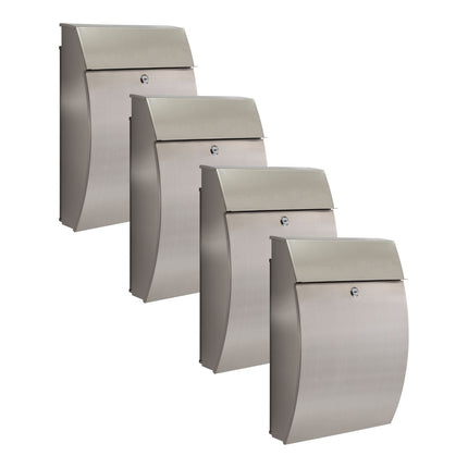Practo Garden Brievenbussen New York RVS  | Set van 4 stuks