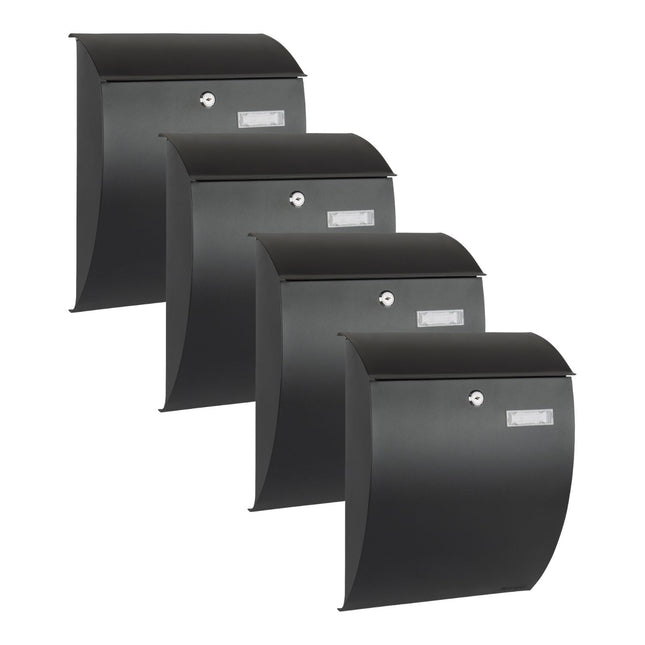 Practo Garden Brievenbussen Sheffield Mat Zwart | Set van 4 stuks