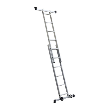 Practo Combi Stelling-Ladder 2X6 Treden + Wielen