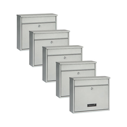 Practo Garden Brievenbussen Oxford zilvergrijs  | Set van 5 stuks