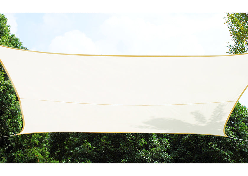 sonnensegel 300 x 400 Practo Sonnensegel Polyester 300x400 cm - creme