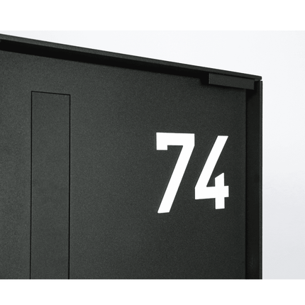 Premium Wit Huisnummer | Zelfklevend Roestvrij Aluminium met Coating | 10 cm hoog