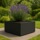 Polyester plantenbak 80x80x40 cm - Zwartgrijs (RAL 7021)