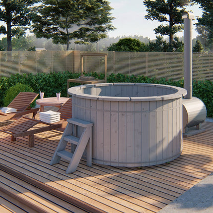 Tuindeco Hottub met externe RVS kachel ø200 cm onbehandeld vuren