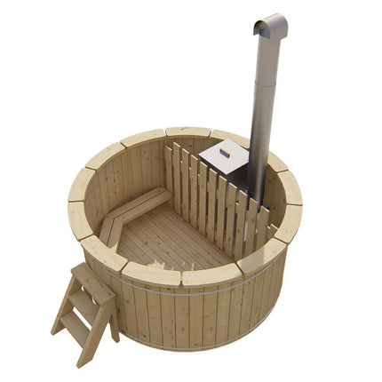 Tuindeco Hottub met interne RVS kachel ø200 cm onbehandeld vuren