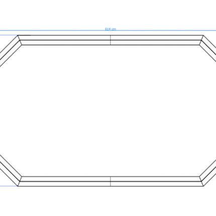 Tuindeco Luxe houten zwembad Cas Abou 814 x 460 x 138 cm