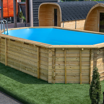 Tuindeco Luxe houten zwembad Daaibooi Beach 563 x 352 x 124 cm