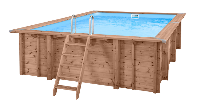 Tuindeco Luxe houten zwembad Playa Lagun 600 x 419 x 131 cm